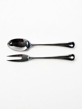 Dansk Torun 10" Serving Spoon & Fork Flatware Set - Stainless Steel - JAPAN